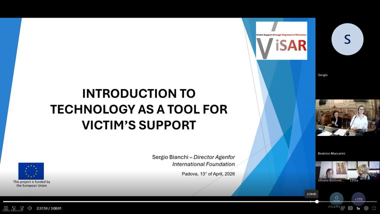 Presentation “Introduction to Technology as a Tool for Victim’s Support” by Sergio Bianchi